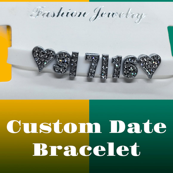 Custom date slider bracelet! Many colors available! NA AA Anniversary - Picture 3 of 7